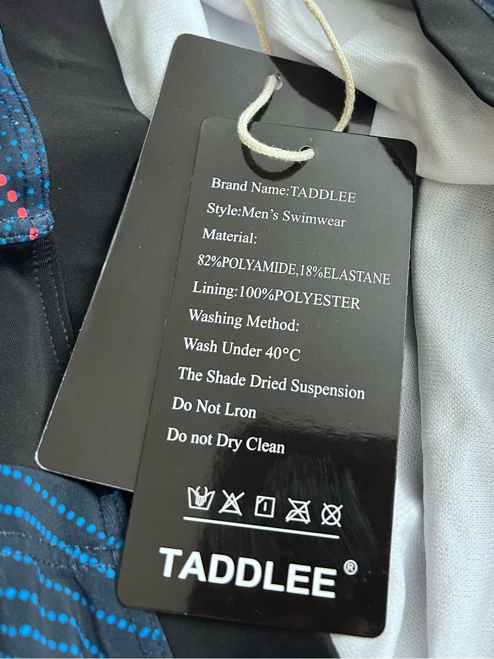 Taddlee Swimwear Boxer Briefs/Board Shorts Pockets Blue/Red/Black Sz US Large - Picture 3 of 10